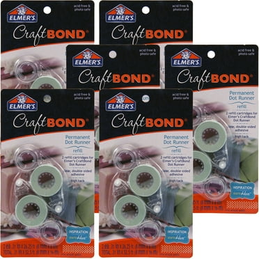 4 Packs Elmers CraftBond Permanent Dot Runner Tape Refill ~ 8 Cartridges Total 4 Packs Elmers CraftBond Permanent Dot Runner Tape Refill ~ 8 Cartridges Total